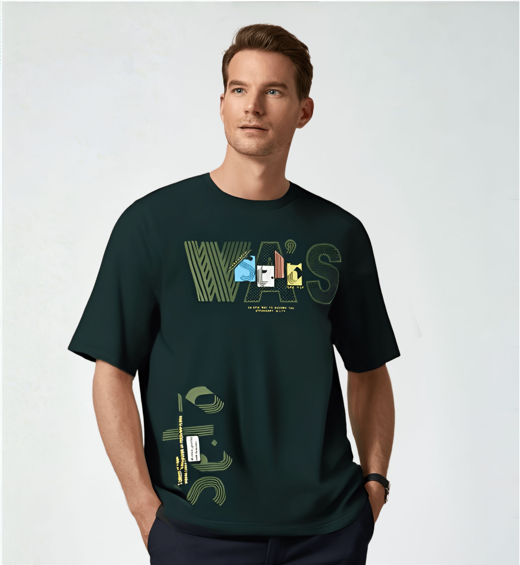 Men's Cotton Short Sleeves Casual Wear Regular Fit Printed T-Shirt