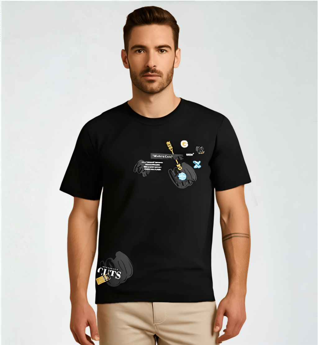 Men's Cotton Short Sleeves Casual Wear Regular Fit Printed T-Shirt