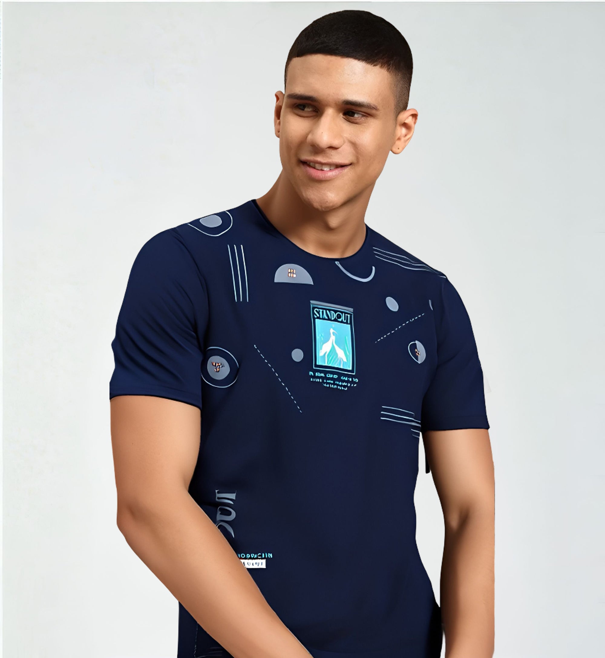 Men's Cotton Short Sleeves Casual Wear Regular Fit Printed T-Shirt